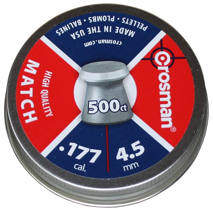 Crosman 500 Stk. Match Diabolo Stahlkugeln Flachkopf Kaliber 4,5 mm
